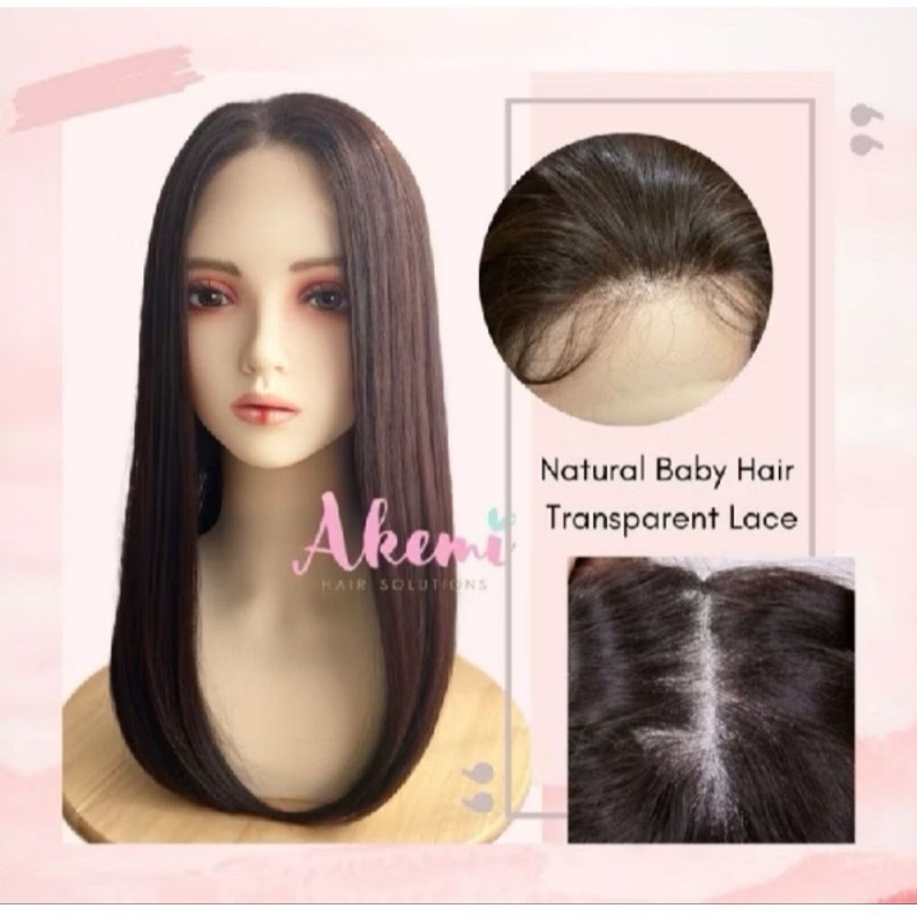 HALF LACE WIG AKEMI -Preloved Pakai 2x | Realpict | Kondisi Bagus