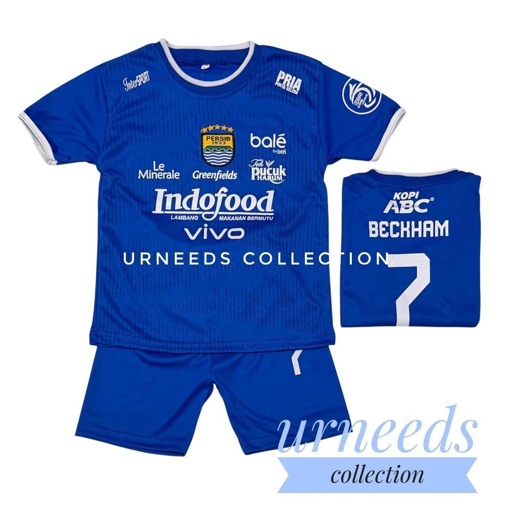 Paket Hemat Cod / Setelan Baju Bola Anak Terbaru Persib Biru David Beckham / Stelan Jersey Futsal Mu