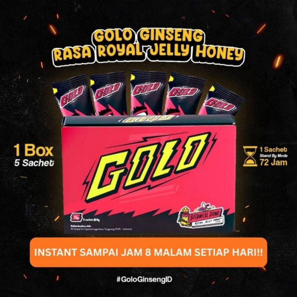 GOLO Madu 1 Box Minuman Instant Ginseng