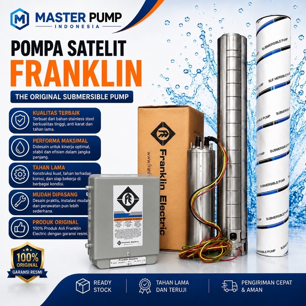 POMPA SATELIT FRANKLIN 3HP 1PHASE 4SP5/25 SUBMERSIBLE PUMP FRANKLIN