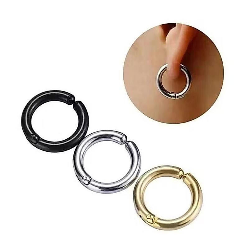 MURAH Anting Jepit / Fake Piercing Model Hoop/Anting Tanpa Tindik ( A. Jepit Hoop)