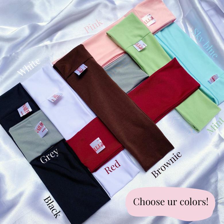 NEW ARRIVAL Bandana y2k headband bando bendo bondu kain olahraga ciput hijab wanita slayer karet spo