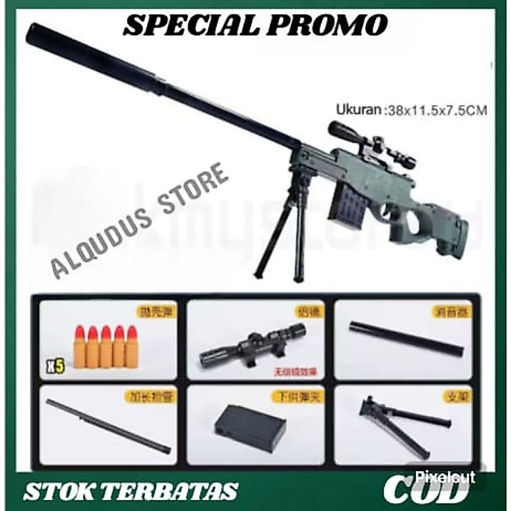 Mainan Anak GUN SHELL THROWING Mainan Tembakan Soft Bullet Tembakan Anak Laki Laki//MAINAN PISTOL PI