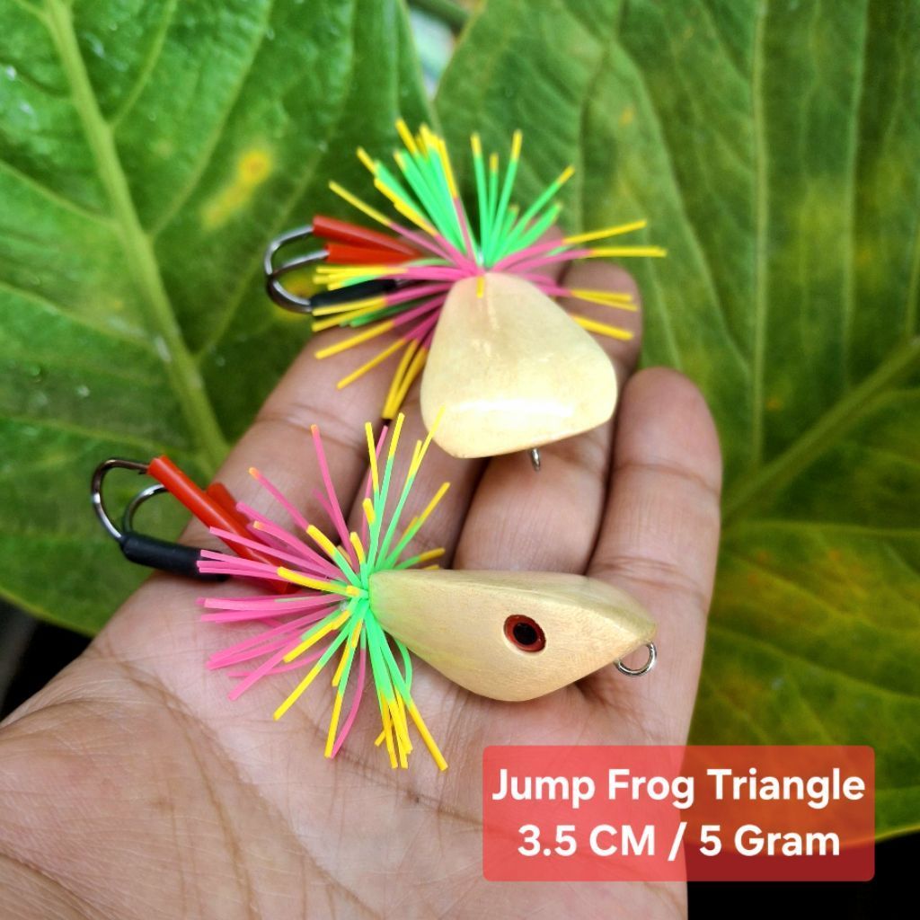 JUMP FROG Triangle 3.5 CM / ± 5 Gram | JF Triangle | Umpan Gabus dan Toman