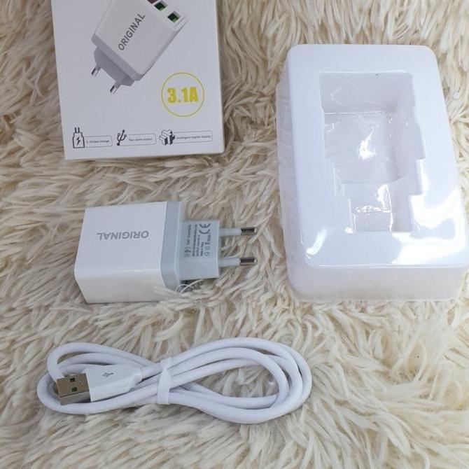 Charger Original 2 usb LCD 3.1A digital display charger with cable