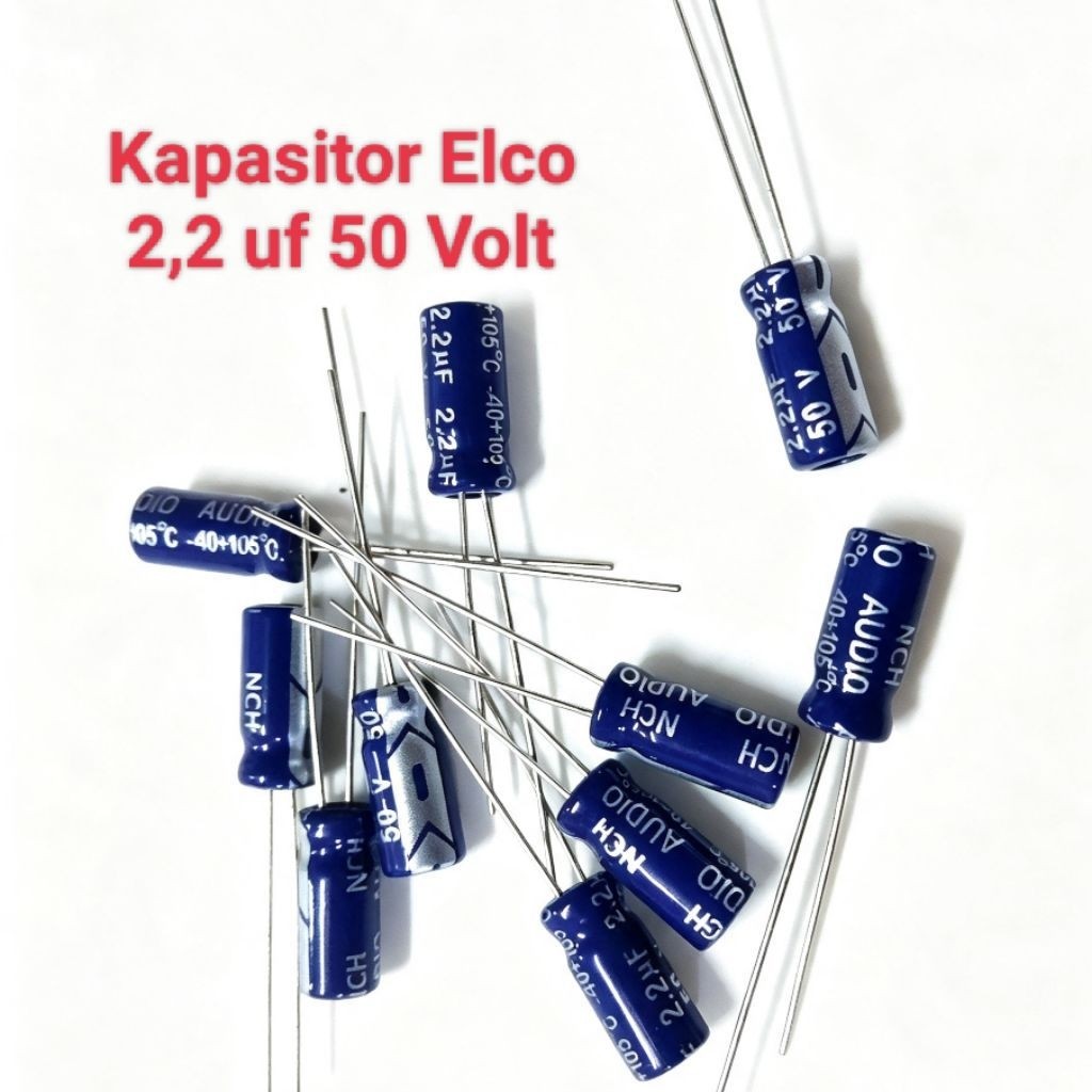 NCH AUDIO KAPASITOR ELCO 2,2 UF 50 VOLT / ELKO 2.2UF 50V