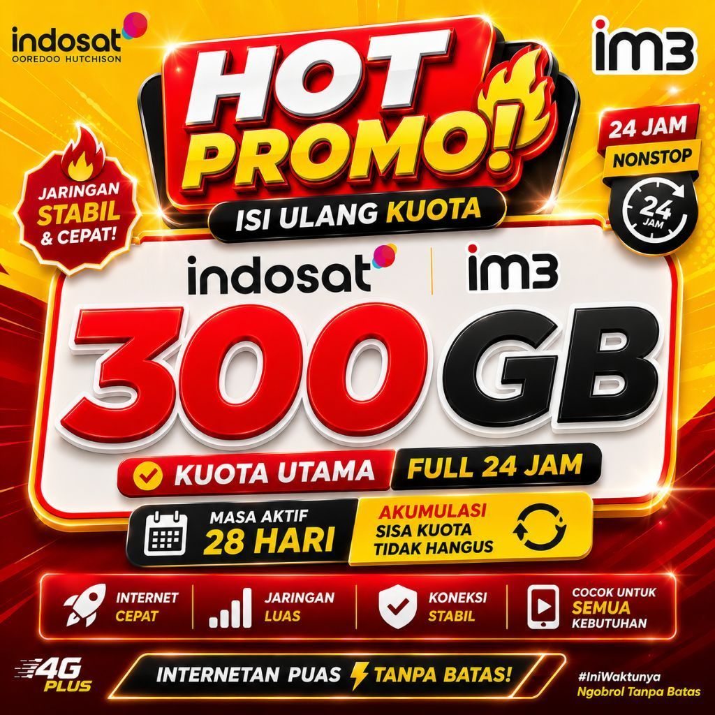 HOT PROMO ISI ULANG KUOTA INDOSAT  IM3 150 GB 28 HARI