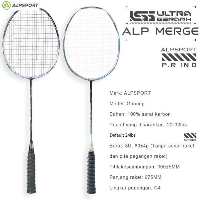 ABU TrickshotALP Silver Wing BBQ3.0 (22 pon - 32 pon) T800 8U Raket Bulutangkis Ofensif Ringan Profe