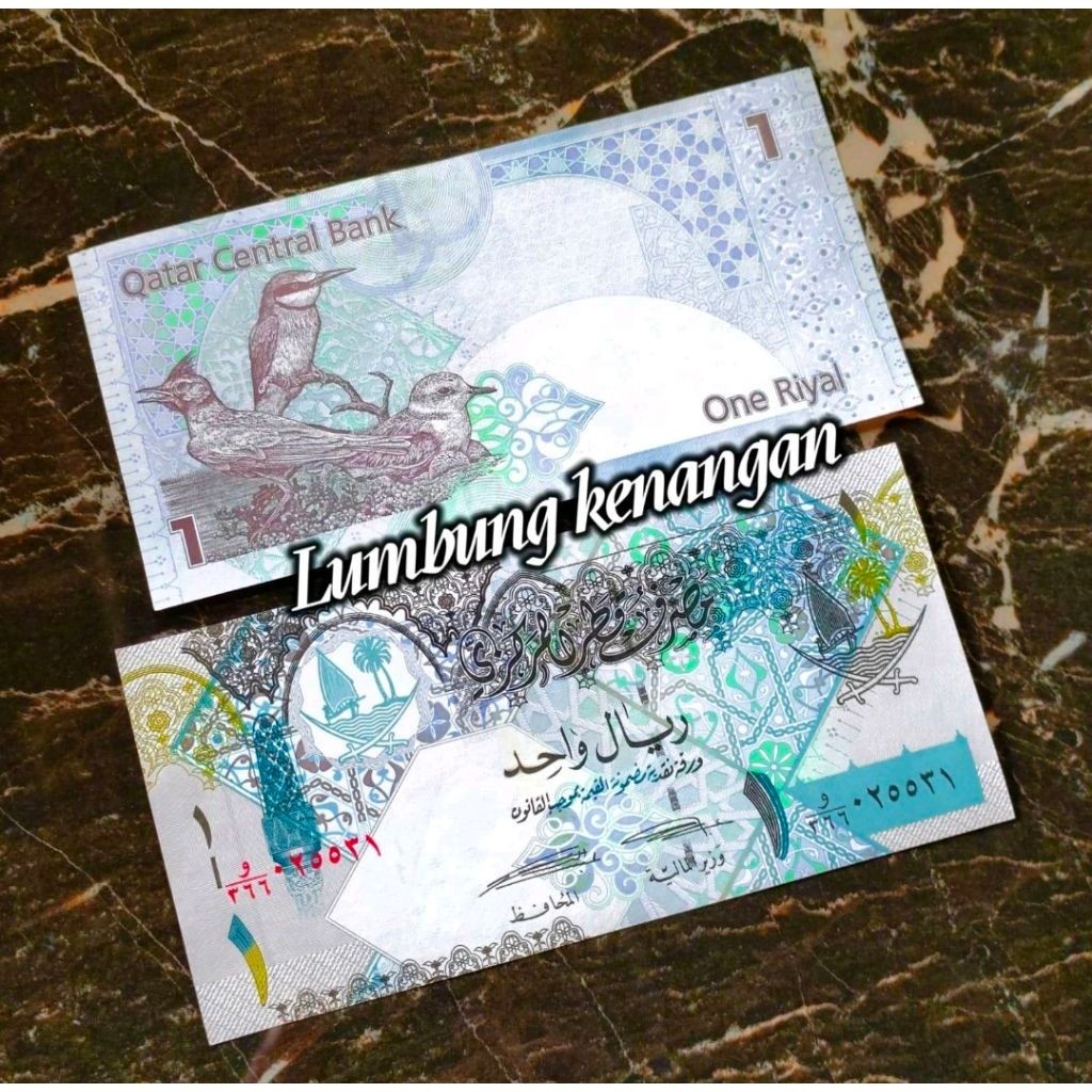 uang asing murah Qatar kondisi Gres