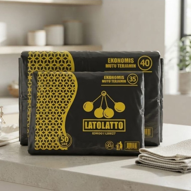 KANTONG PLASTIK ECO LATTO 2 UKURAN HARGA PER 5 BUNGKUS
