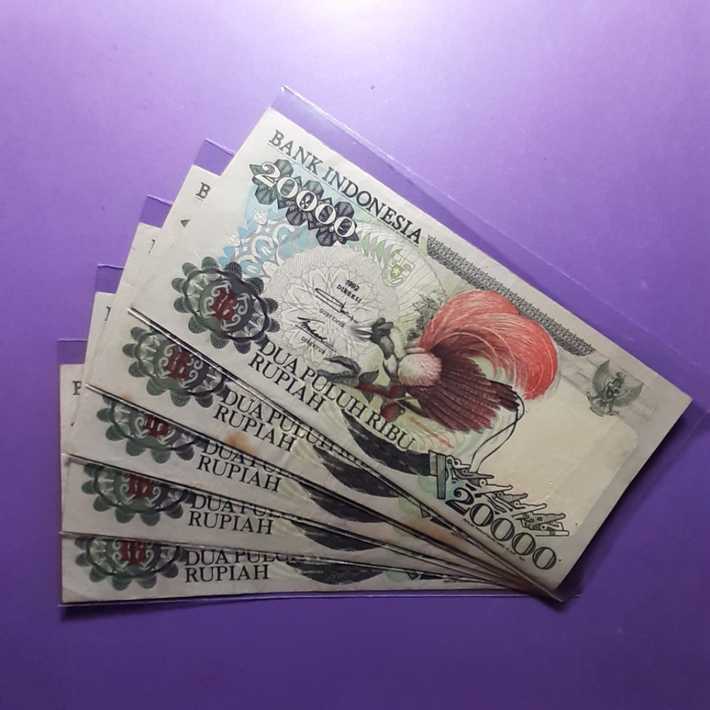 uang kuno 20000 rupiah cendrawasih