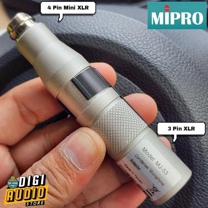 TERBARU - MIPRO MJ-53 Condenser Microphone Adapter Converter XLR to Mini XLR