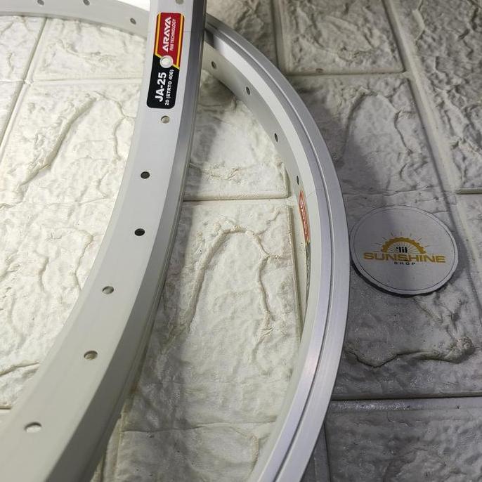 Rims Velg BMX 20 Murni ARAYA JA25 ETRTO 406 Lubang 36H Rim Alloy Single Wall Tapak Lebar Silver Sepe