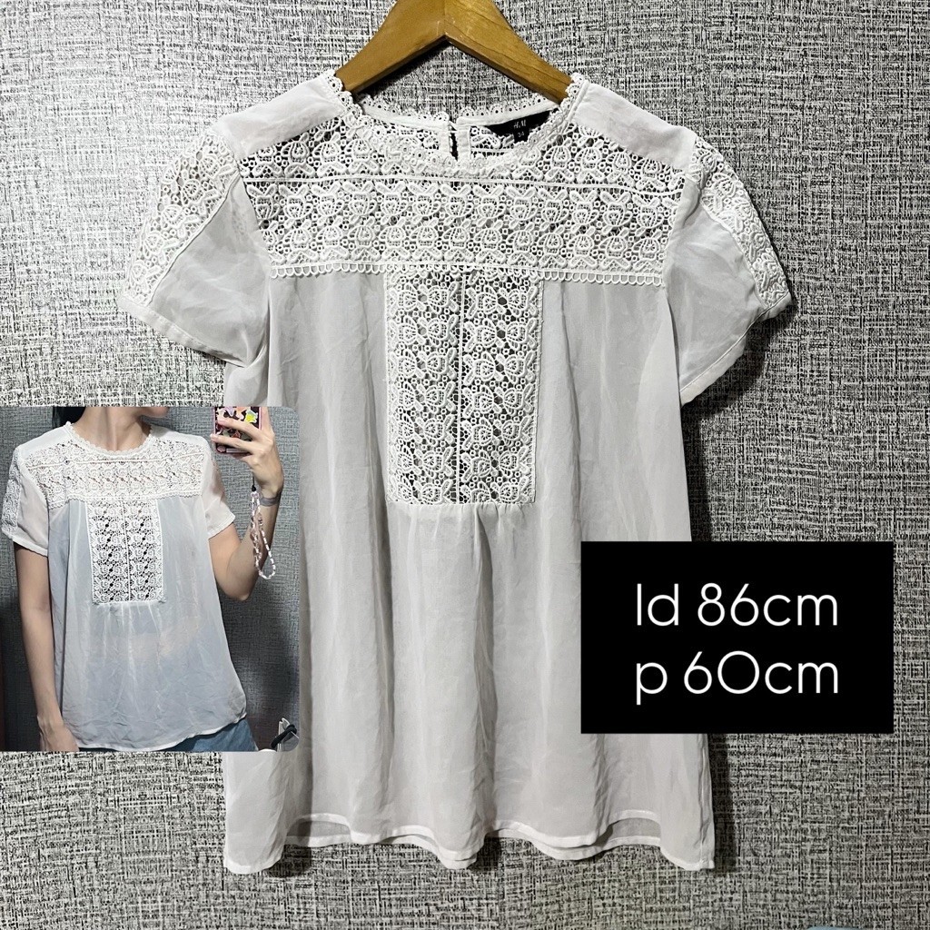 preloved blouse sifon putih