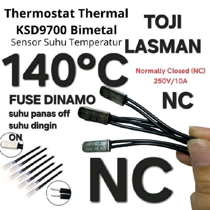 ( 140C FUSE SEGI 5A 9700 ) THERMAL PROTECTOR TERMOSTAT BIMETAL HUAKUN HW 140 HW140 THERMOFUSE FUSE S