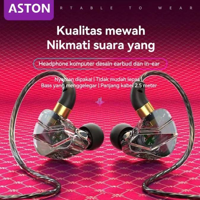 Gt8 Aston Headset Gaming Kabel Usb Music In Ear Bass Handsfree For Ponsel Komputer Ps4