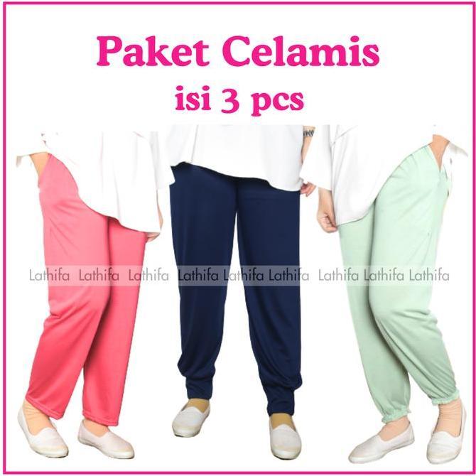 Paket Hemat Isi 3pcs Celamis Panjang | Celamis Panjang | Celana