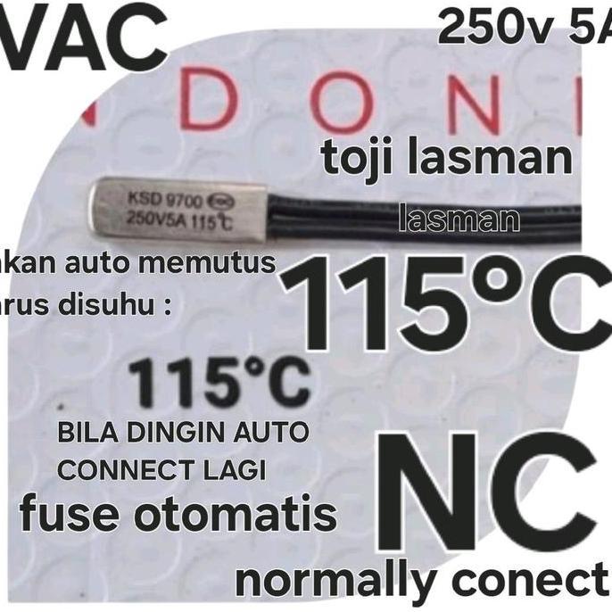 ( 115C 5A FUSE KOTAK ) SEKERING SEKRING OTOMATIS AUTO ON OFF SEGI THERMOSTAT THERMOFUSE BIMETAL FUSE