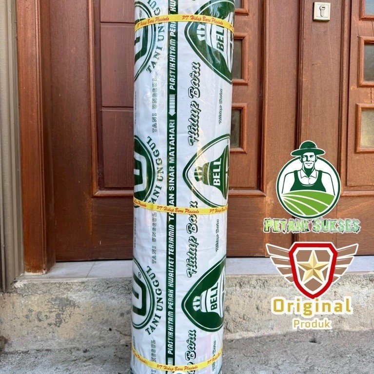 Plastik Mulsa Bell 1/2 Roll Lebar 160cm - Plastik Mulsa Hitam Perak Tani Unggul