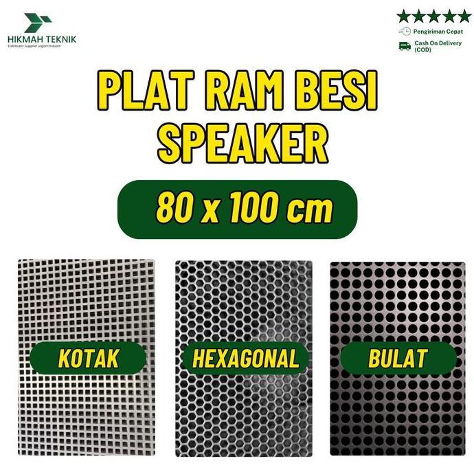 80 X 100 Cm | Ram Speaker Model Plat Besi  Lobang Grill Speaker Mesh Cover Grill Pelindung Audio Cus