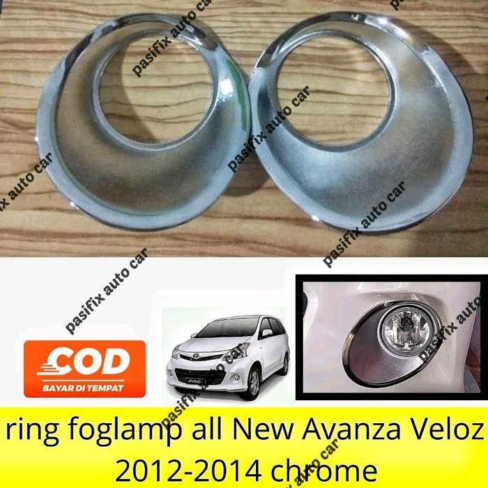 Cover Ring Foglamp All New Avanza Velos 2012 2013 2014 Hitam Chrome Original Dan Terpercaya