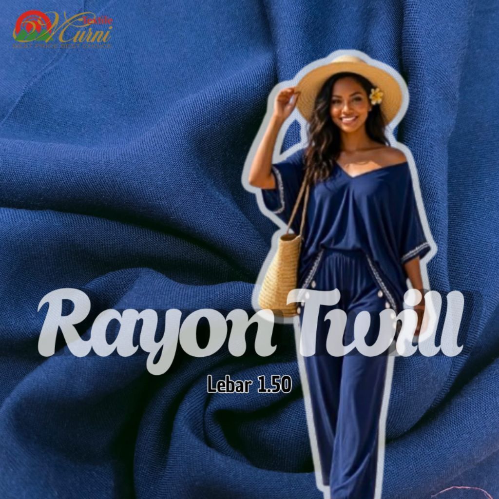 Murni Textile - Kain Rayon Twill / Kain Rayon Polos / Kain Gamis / Kain Dress / Kain Kemeja / Kain B