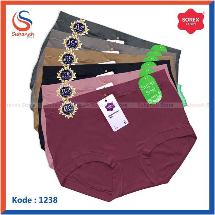 Celana Dalam Wanita Sorex /  Cd Wanita Sorex / Cd Sorex 1238 / Cd Sorex Basic Midi Super Soft Isi 1,