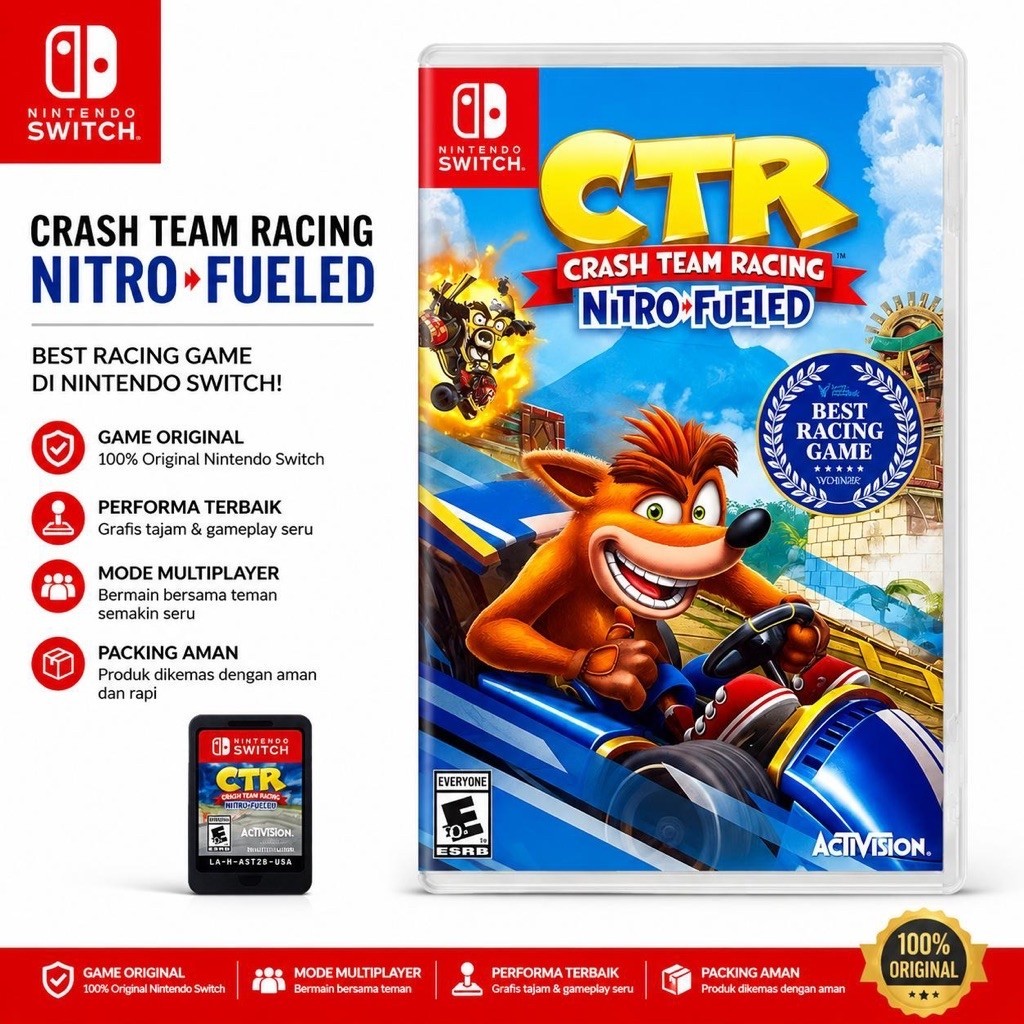 catridge nintendo ctr nitro fueled reg usa