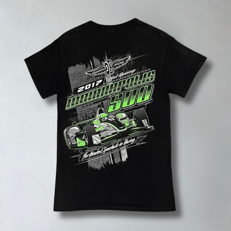 VINTAGE NASCAR INDIANAPOLIS 500mm RACING TEAM AOP T-SHIRT SECOND