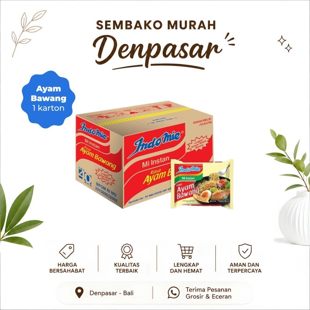 MIE INSTAN INDOMIE AYAM BAWANG HARGA GROSIR