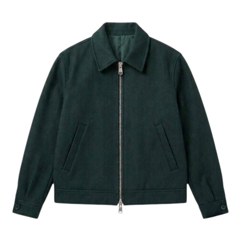 SIGNORE WOOL FIBER ARMY BLOUSON BOXY FIT WORK JACKET