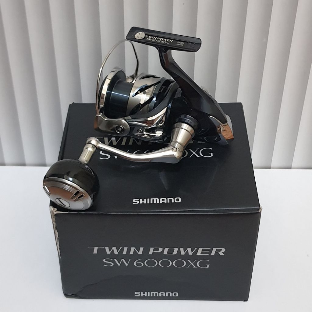 REEL SHIMANO TWIN POWER 2021 SW 6000XG SECOND / BEKAS, MULUS LIKE NEW