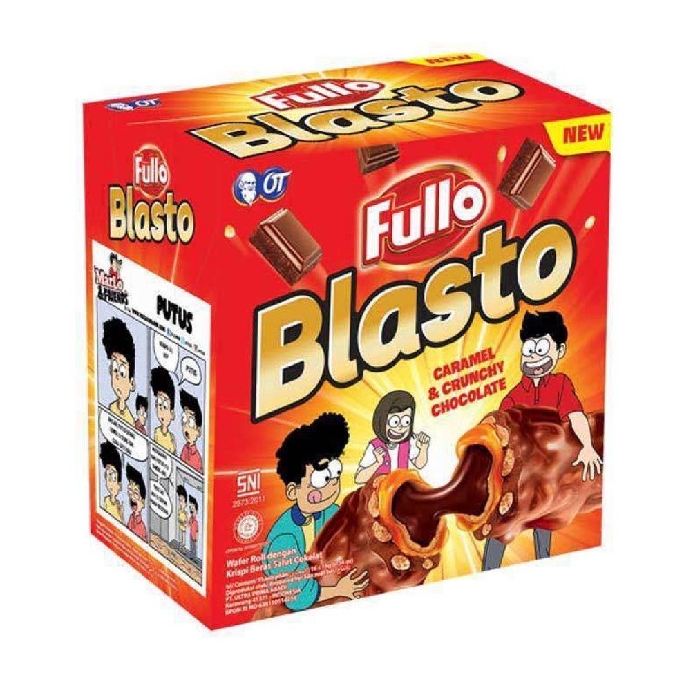 Fullo Blasto Wafer Roll Krispi Beras Salut Coklat