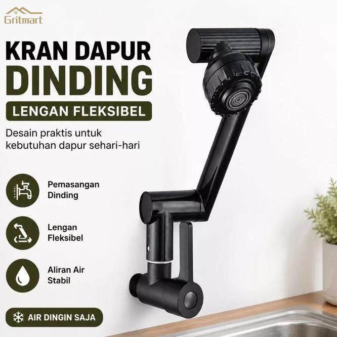 Tidak Bocor Kran Cuci Piring Wastafel 12Inch 2 E Kran Angsa Putar Hitam Kran Angsa Dapur Fleksibel K