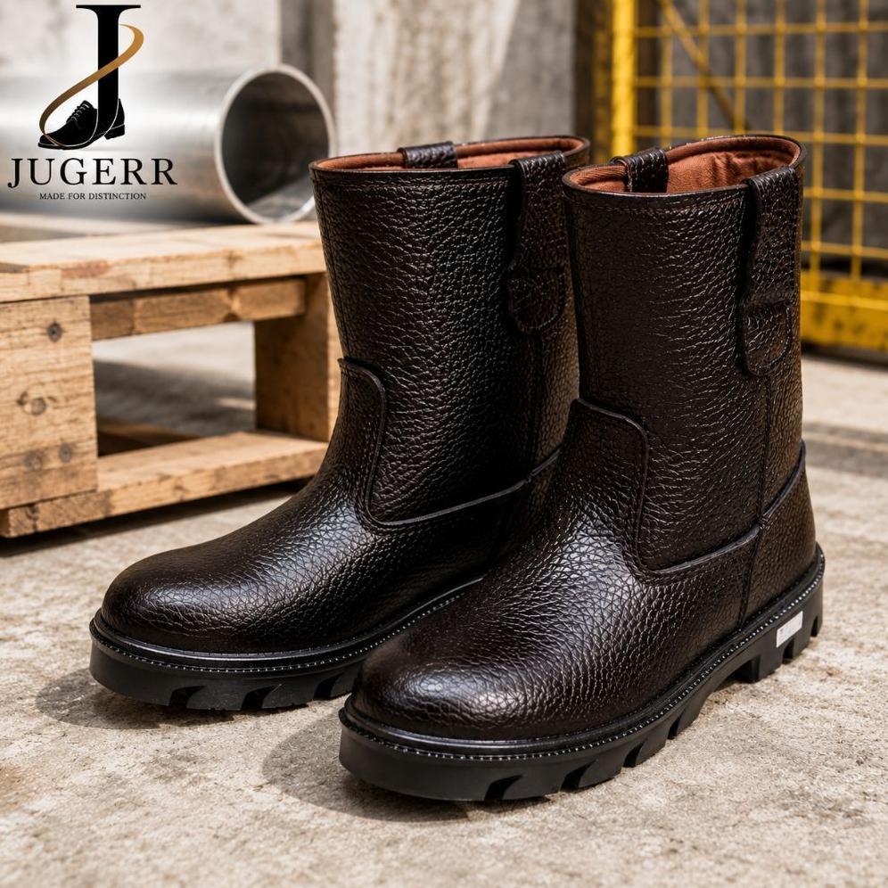 Terbaru Jugerr Safety Boots Pria Kulit Premium Sepatu Kerja Sol Anti Slip