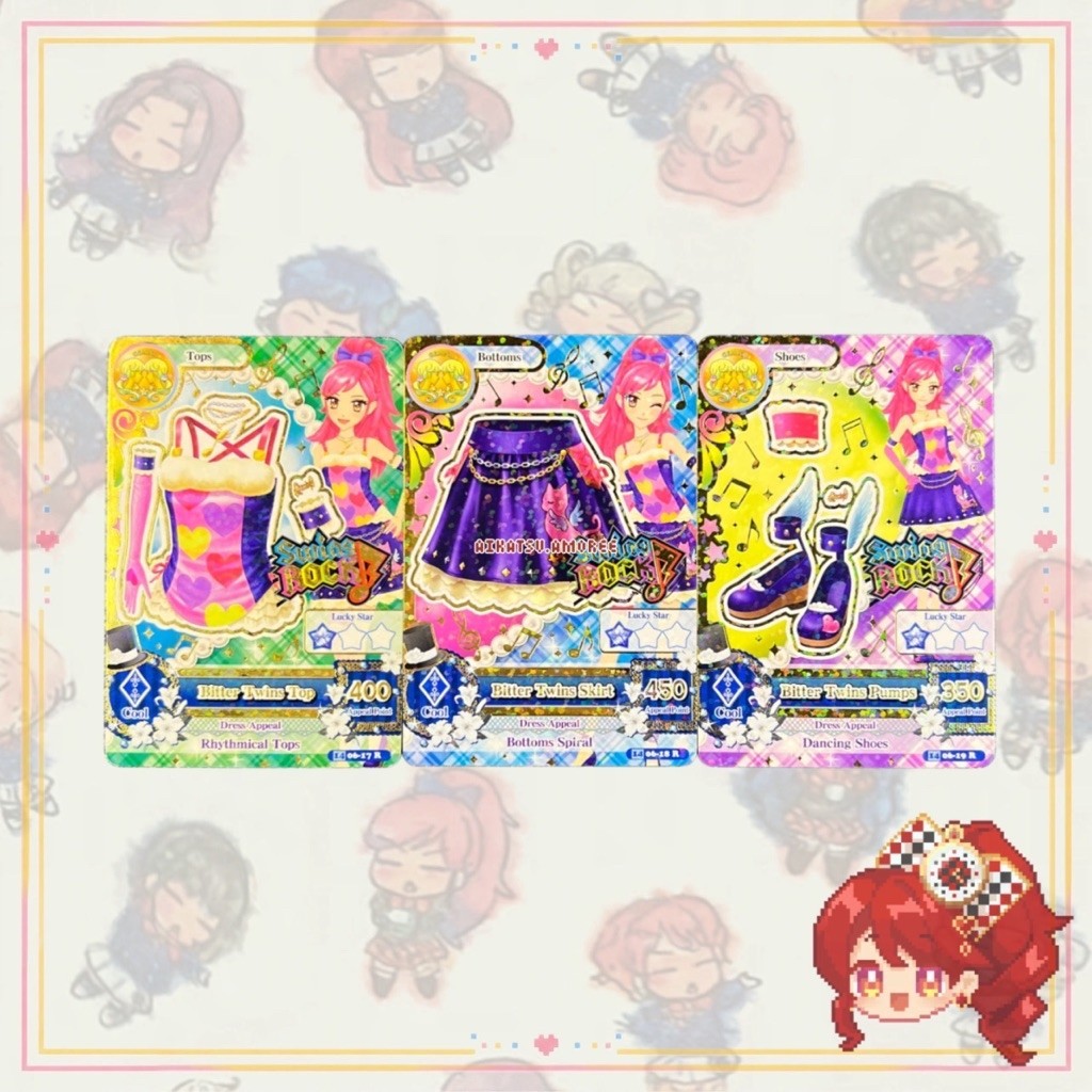 Aikatsu ID Ver Swing Rock Bitter Twins Gemini Zodiac Rare Card Seira Otoshiro