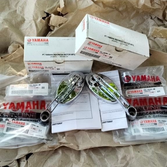 spion ovale spion oval spion horizontal adjustable ovale mirror assy Yamaha Daytona original NOS