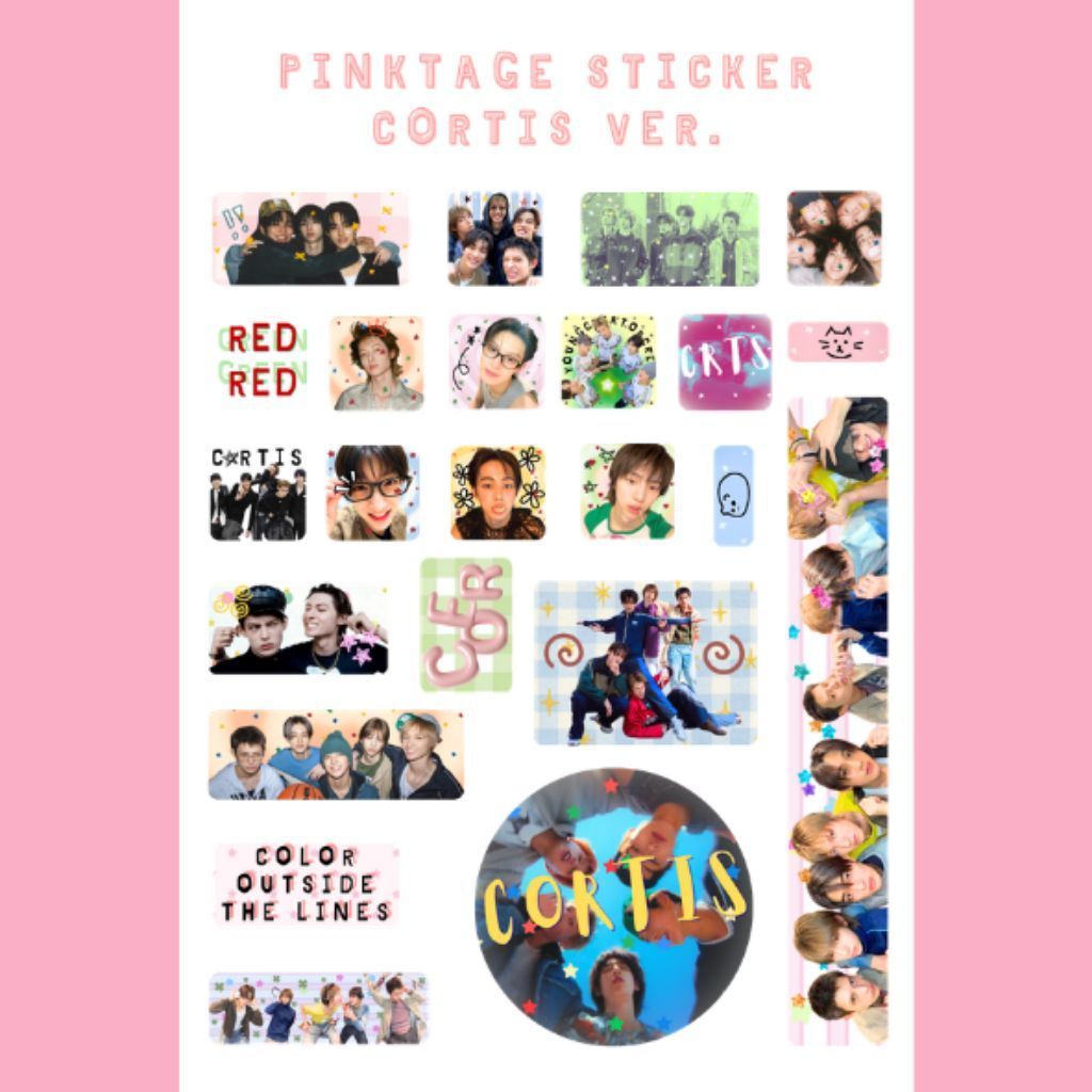 [READY STOCK] PINKTAGE Keyboard Sticker / Stiker Deco A6 Cortis Lngshot Seventeen BTS Stray Kids Ate