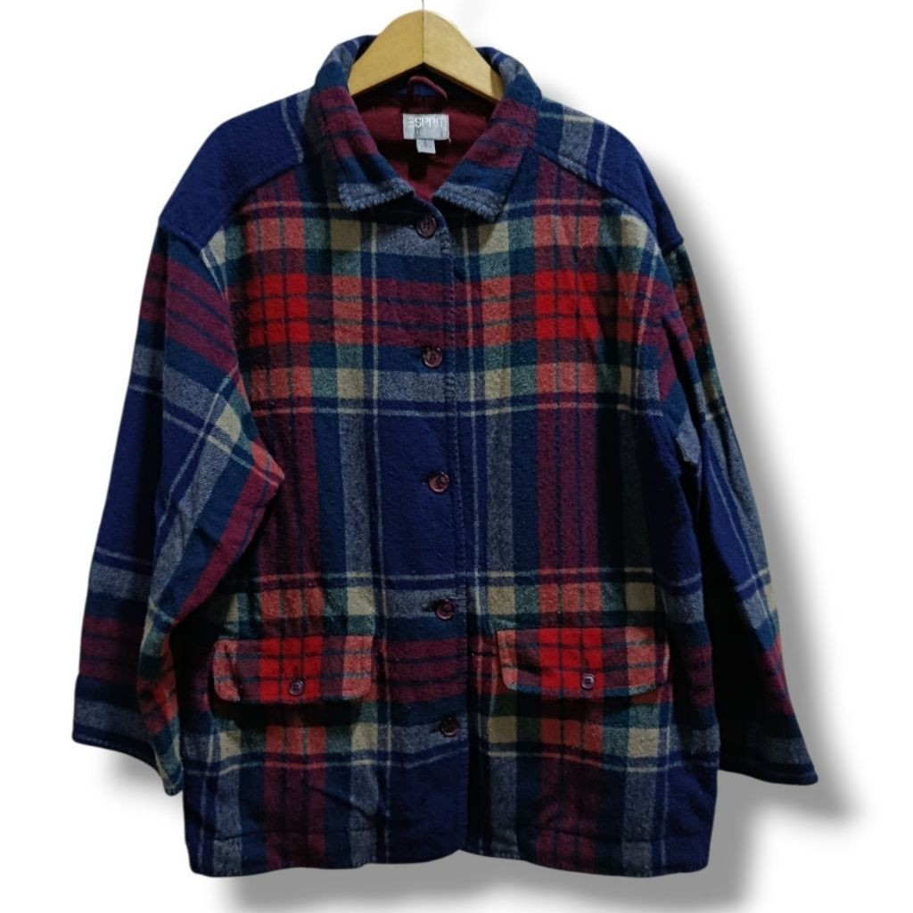 vintage coat plaid jacket esprit
