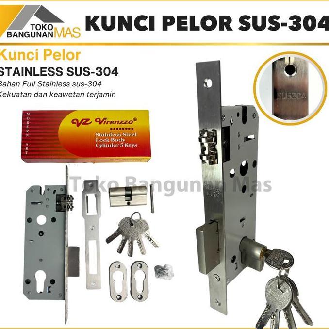 Vromdakar - Body Kunci Pelor Stainless Sus 304 Virenzzo Body Kunci Utama Body Kunci Tarung