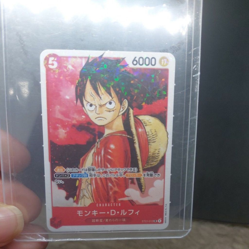 One Piece Luffy Kartu Mini Holo Saikyo Jump ST01-012 SR