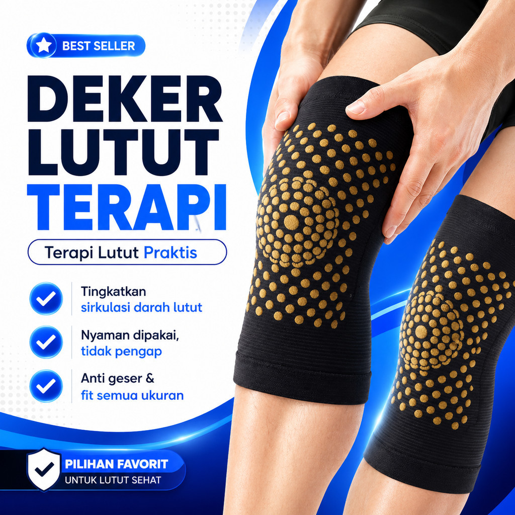 Decker Lutut Terapi Magnetik Penghilang Nyeri Sendi & Pelindung Lutut Kesehatan