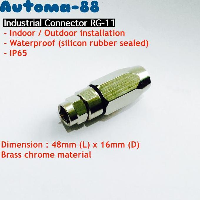 CONNECTOR RG11 RG-11 COMPRESSION WATERPROOF KONEKTOR KABEL COAXIAL AUTO