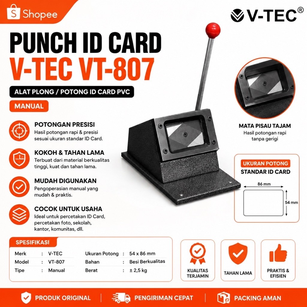 Mesin Plong VTEC ID Card, Heavy Duty..