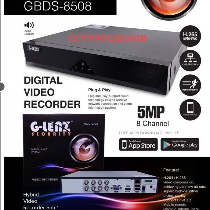 Espio - Glenz Cctv Dvr 8Ch 5Mp - Gbds 8508 (5Mp)