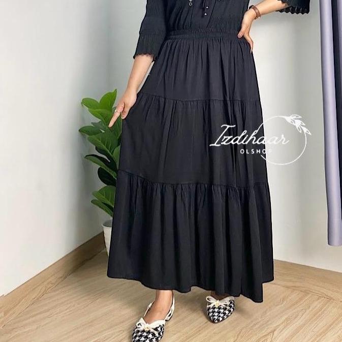 Rok Susun panjang Rok susun Wanita Katun Rayon Twill
