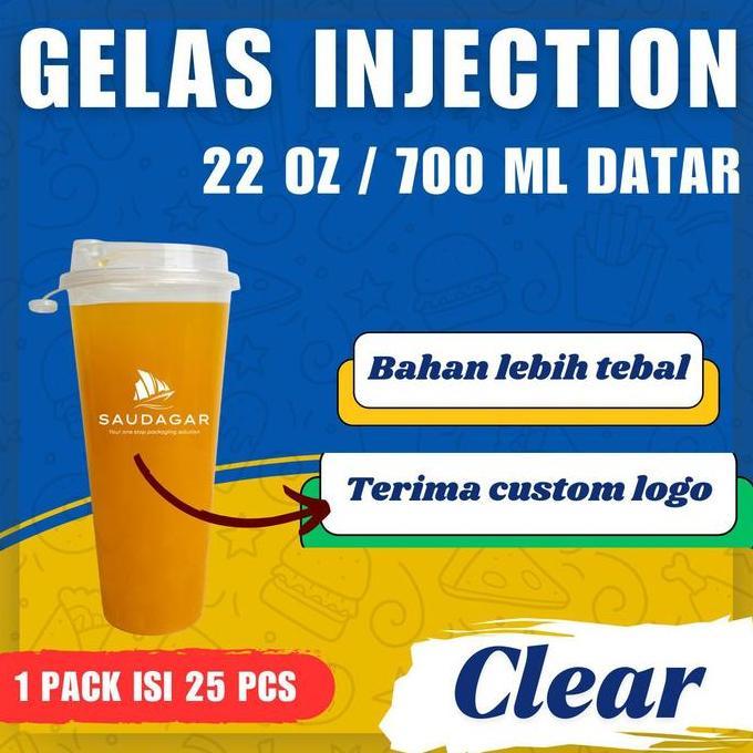 Gelas Cup Pp Injection 22 Oz / Gelas Thinwall 650 Ml