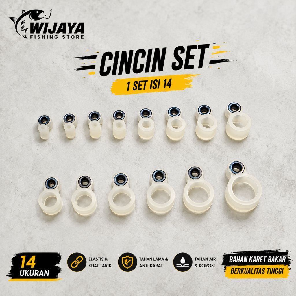 Ring Guide Joran Karet Satu Set isi 14 Ring Guide