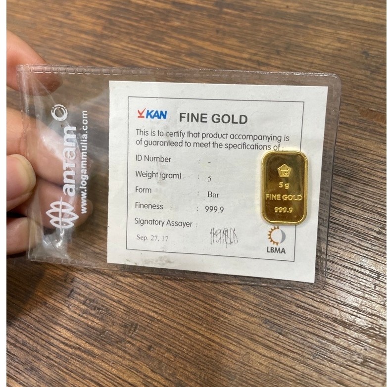 antam retro 5gram LM emas logam mulia