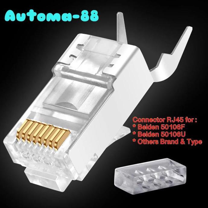 ECERAN CONNECTOR RJ45 FTP STP UTP KABEL CAT6 BELDEN 50106F 50106U AUTO
